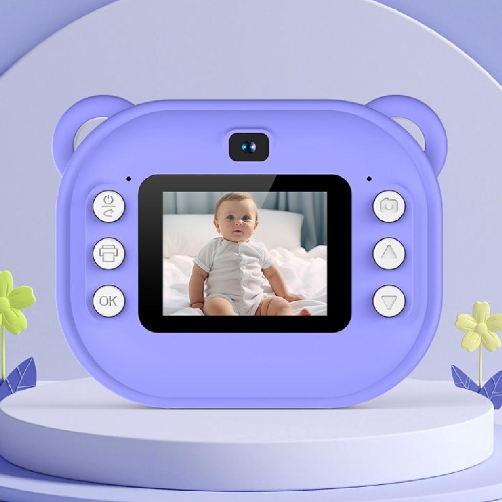 Polaroid Infantil Pode Tirar Fotos e Imprimir Mini Câmeras Digitais, Impressão Infantil Pequenas DSLRs