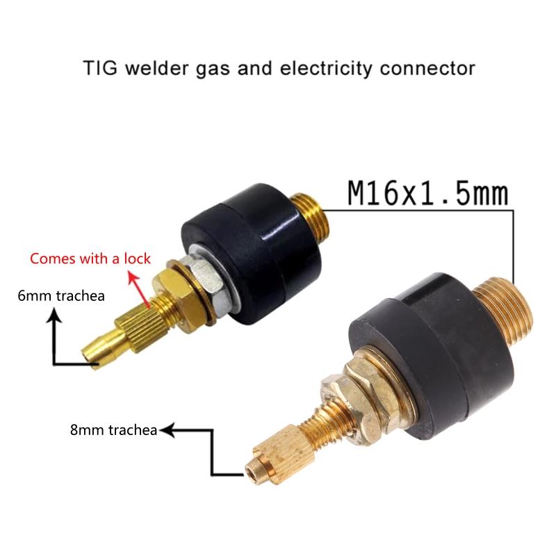 Compact Welding Gas & Electric Quick Connector for TIG Welder Torch M16x1.5 Welding Equipment & Accessories Stainless