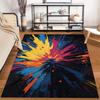 Abstract Colorful Burst Pattern Carpet, Modern Art Style Rug Design Suitable for use as an anti-slip for living room bedroom sofas