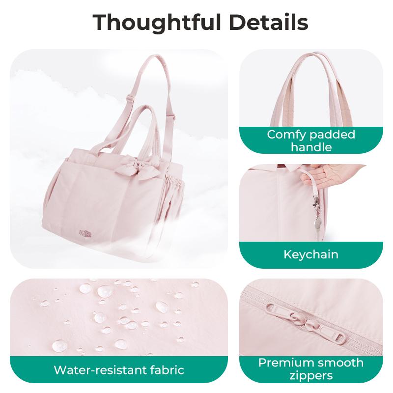 Women Large Capacity Tote Bag Versatile Commuter Handbag With Multi Pockets Shoulder Messenger Sports Bag