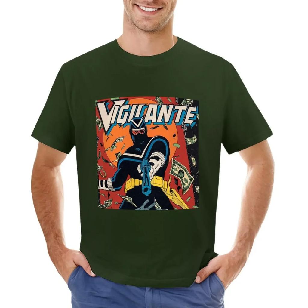 New Fashion Heavyweight Vintage Vigilante Peacemaker Quotes T-shirt Aesthetic Clothes Vintage Oversizeds Mens Vintage T Shirts