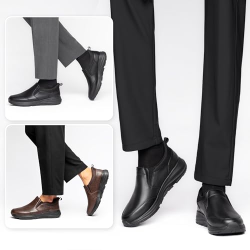 Foxsense Herren Mokassins ohne Schnürsenkel, Perfekt zum Stehen, Keine Hände nötig, Wasserdicht und Perfekt für Jedes Wetter. Perfekt für den Weg zur Arbeit, Spaziergänge