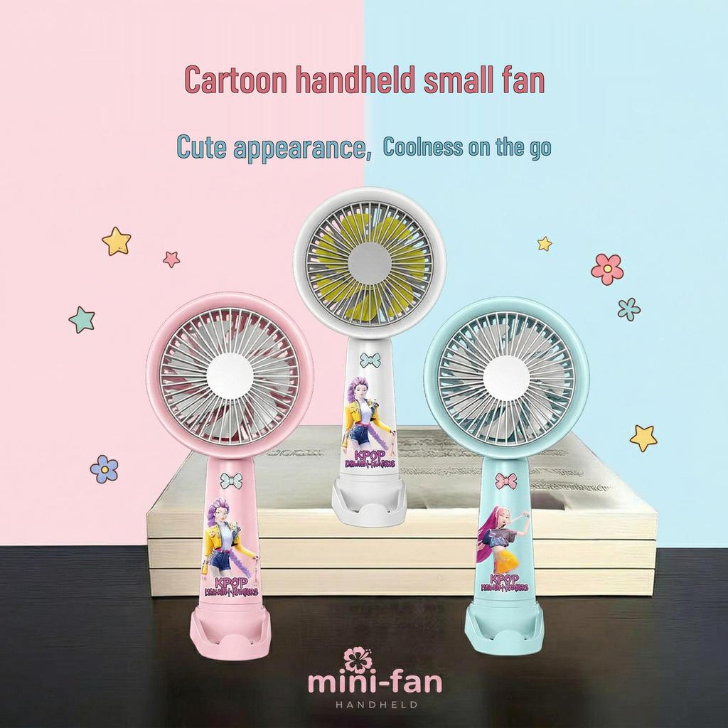 Mini Silent USB Rechargeable Cartoon Handheld Fan for Outdoor Travel