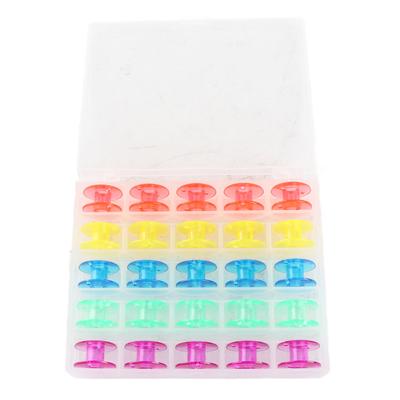 Cievky do šijacieho stroja Plastové Farebné Vyšívacie Cievky s Úložným Boxom na Šitie Prešívanie