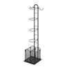 Sports Ball Storage Rack Stable Basketball Holder for Household Garage Rugby Black
