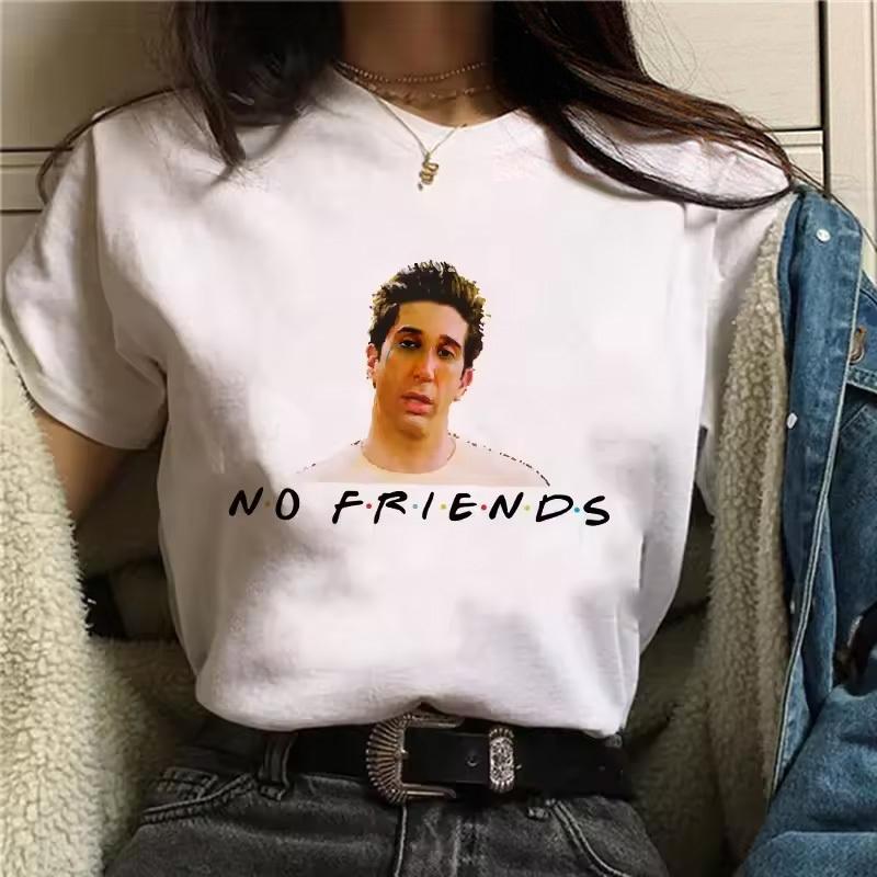 Friends Tv Shirt Women Vintage 2000s Graphic Trendy Breathable Graphic Harajuku Hip Hop University Anime Aesthetic Pop Culture