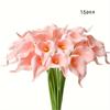 15-Pack Colorful Artificial Cara Lilies - Perfect for Mother's Day, Easter, Home & Wedding Decorations