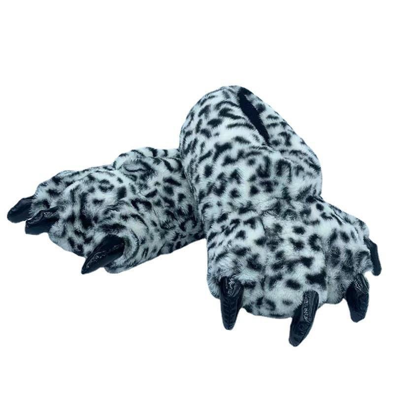 

«Уютные плюшевые тапочки с мультяшным леопардовым принтом для осени и зимы» 35-40