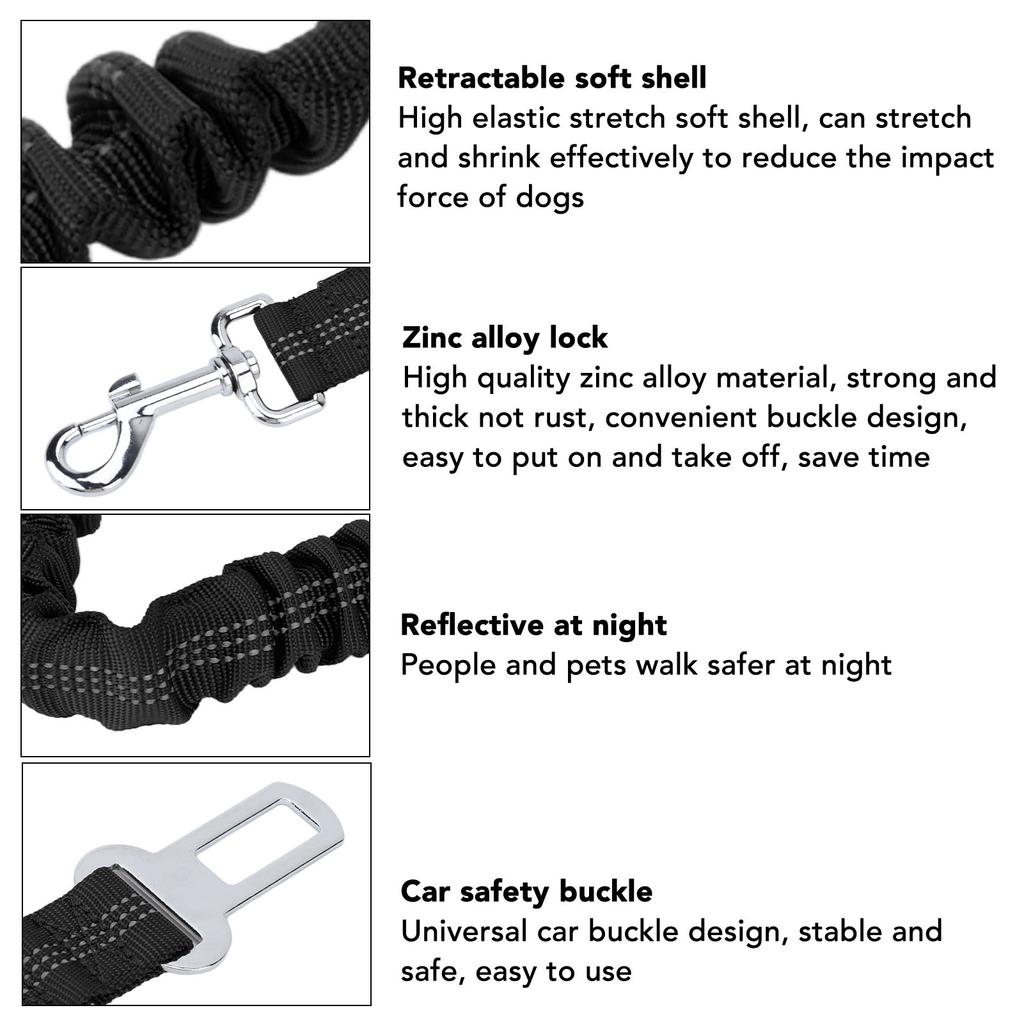 Dog Leash 3 in 1 Explosion Proof Retractable Bungee Dog Training Leash for Hiking Camping Backyard Beach