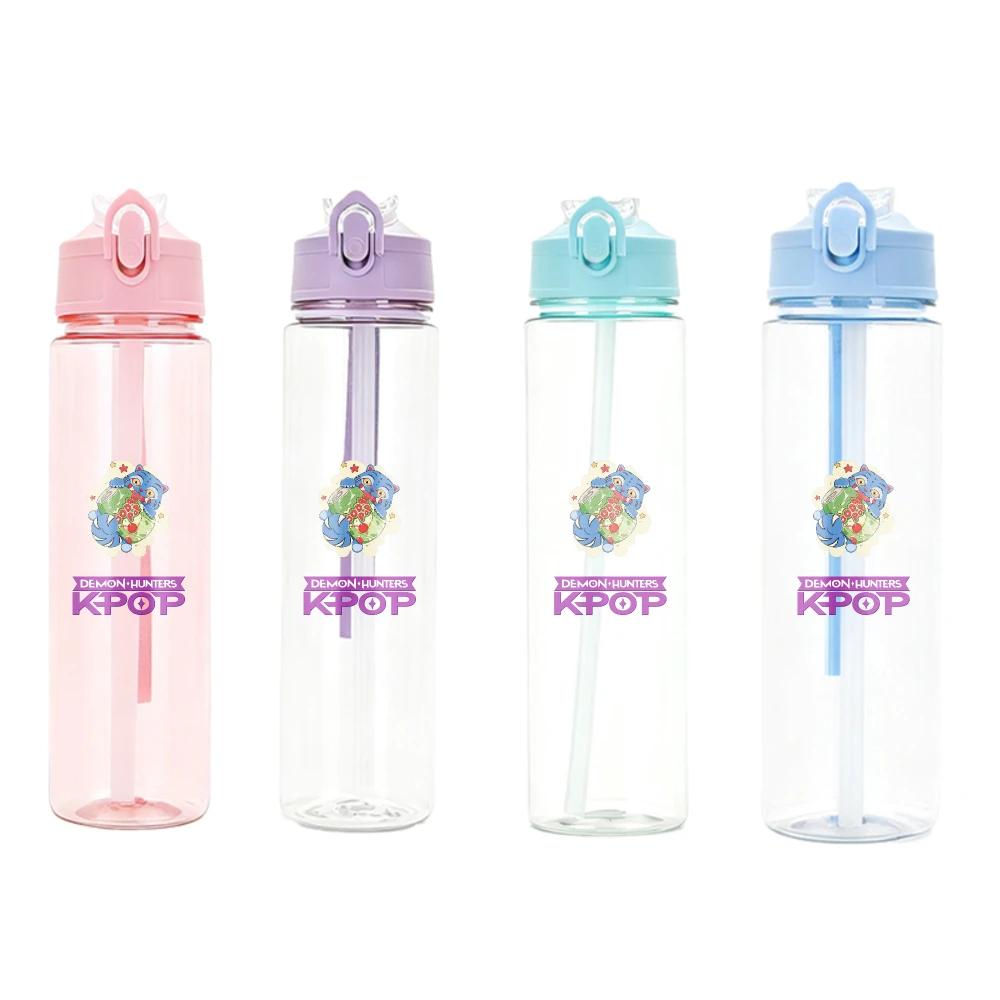Anime Kpop Demon Hunters Character Water Cup Big Capacity Outdoor Portable Drinking Bottle Present designed for Boys plus Girls