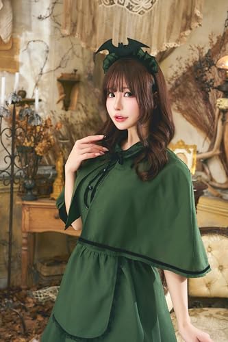 Clearstone Halloween Cosplay Western-Style Maid Mini Dress, Women's, Size M, Green