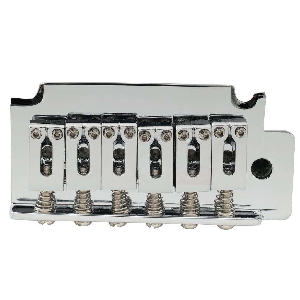Musiclily 10.5mm String Pitch Short Block Two-Point Support Tremolo Bridge Unit for Squier Strat Guitars, Chrome