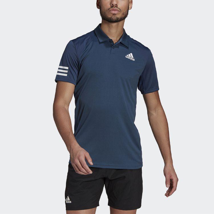 adidas Tricouri Polo Bărbați Albastru Marin Guler Polo Croială Dreaptă Moderată GL5458