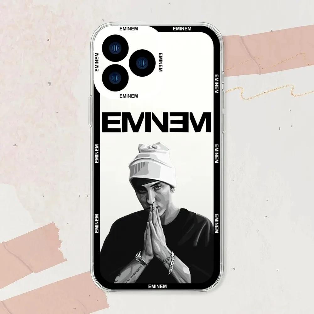Singer Eminem Phone Case For iPhone 17 16 15 14 13 12 11 Pro Max X XR XS Mini Plus Clear TPU Back Cover