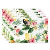 Bohemian Floral Placemats Delicate Daisy Rose Design Elegant Aesthetic Washable Table Mats for Dining Kitchen Tea Party Decor