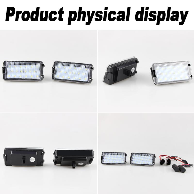 2pcs LIGHT Number License Plate Lights For Seat Altea 2004-2009 Arosa 1997-2004 Facelift Cordoba MK1 (6K) Facelift 1999-2002