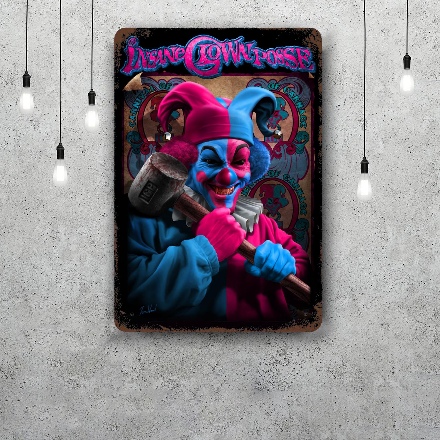 

insane clown posse Vintage Metal Tin Signs Posters Decor Retro Metal Plaque Wall Art Decor for Garage Bar 20x30cm（7.8x11.8inch）