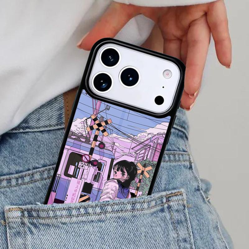 Japanese Style Anime Phone Case for iPhone 16e 15 14 13 12 17 Pro Max Plus Air 17pro Cover Coque