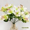 Silk Orchid Bouquet Winter Style Wedding Decor Handcrafted Dining Table Ornament