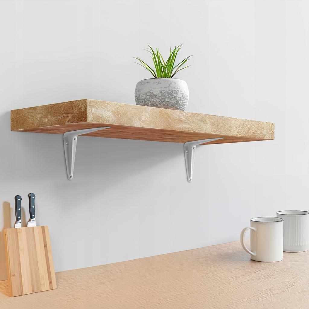Table Top Shelf Support Durable Angle Bracket 200X150 Steel 1.1 White