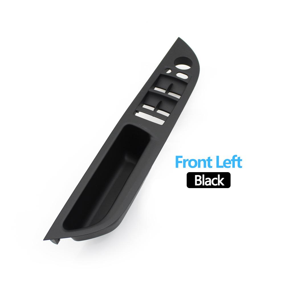 LHD Car Front Rear Left Right Door Handle Armrest Panel Pull Trim Window Switch Cover For BMW 5 Series E60 E61 2006-2010