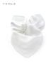 Reinweißer, weißer Seidenschal aus 100 % Naturseide, klein, quadratisch, für Damen und Herren, luxuriöses Geschenk, Stirnband, Tuch, Taschentuch