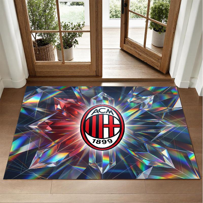 AC Milan Design Crystal Velvet Rug Soft Decorative Mat for Bedroom Entrance