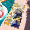 Zzz Ju Fufu Cute Game Towel Sports Quick Dry Travel Camping Gear Sandproof Soft Light Large Beach Towel
