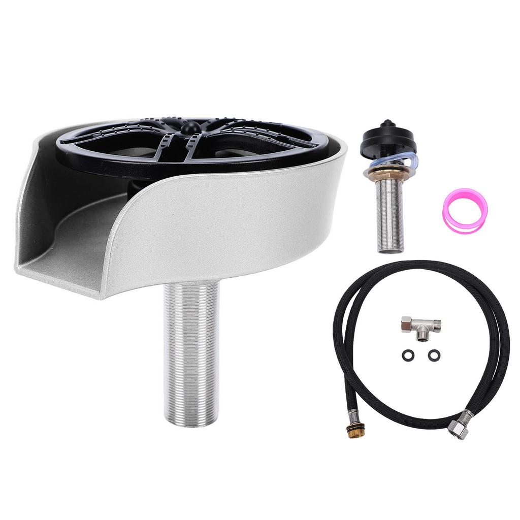 Sink Glass Rinser High Pressure 360 Degree Rotation Sink Cup Bottle Washer with Pull Out Spray Head for Kitchen Bar