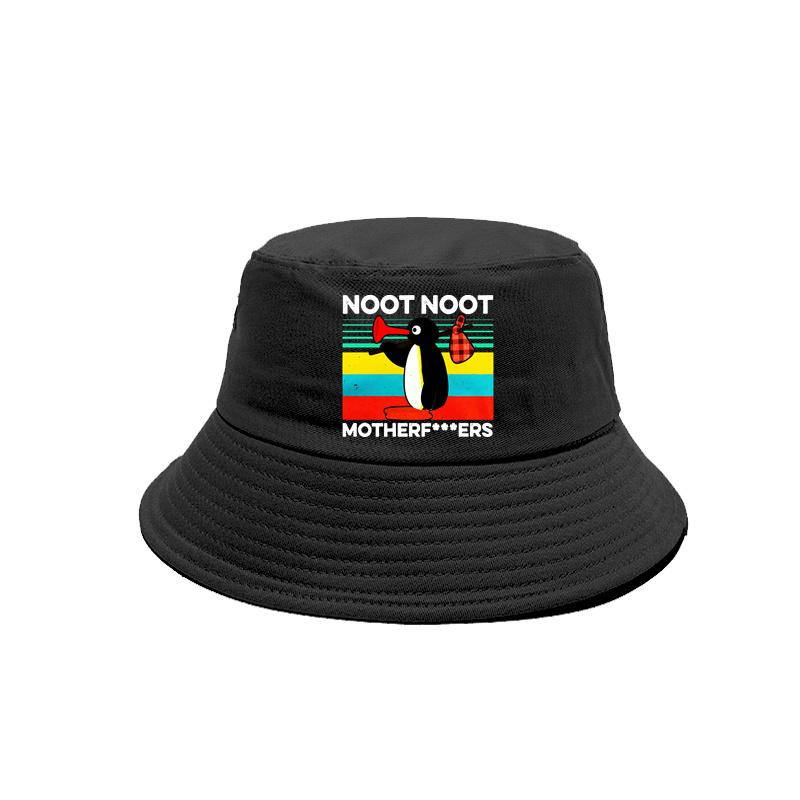 Noot Noot Pingu Cappelli Panama Nuovi Cotone da Esterno Cappello a Secchiello Pingu Arrabbiato Estivo Fresco Cappelli da Sole Bob Cappello Pinguino