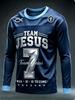 New 3D Printed Letter Printed Long Sleeved T-shirt, Outdoor Sports Breathable T-shirt, Street Fashion Casual Top