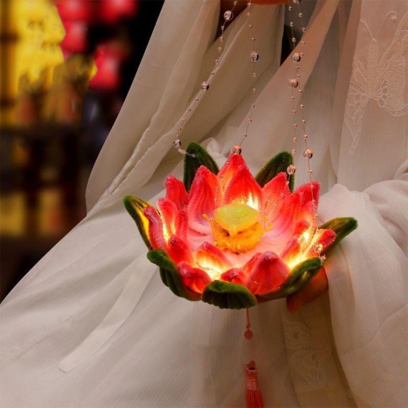 Handheld Lanterns for Traditional Chinese Celebration Waterproof Moon Festival Light with Soft Lighting Home Decoration