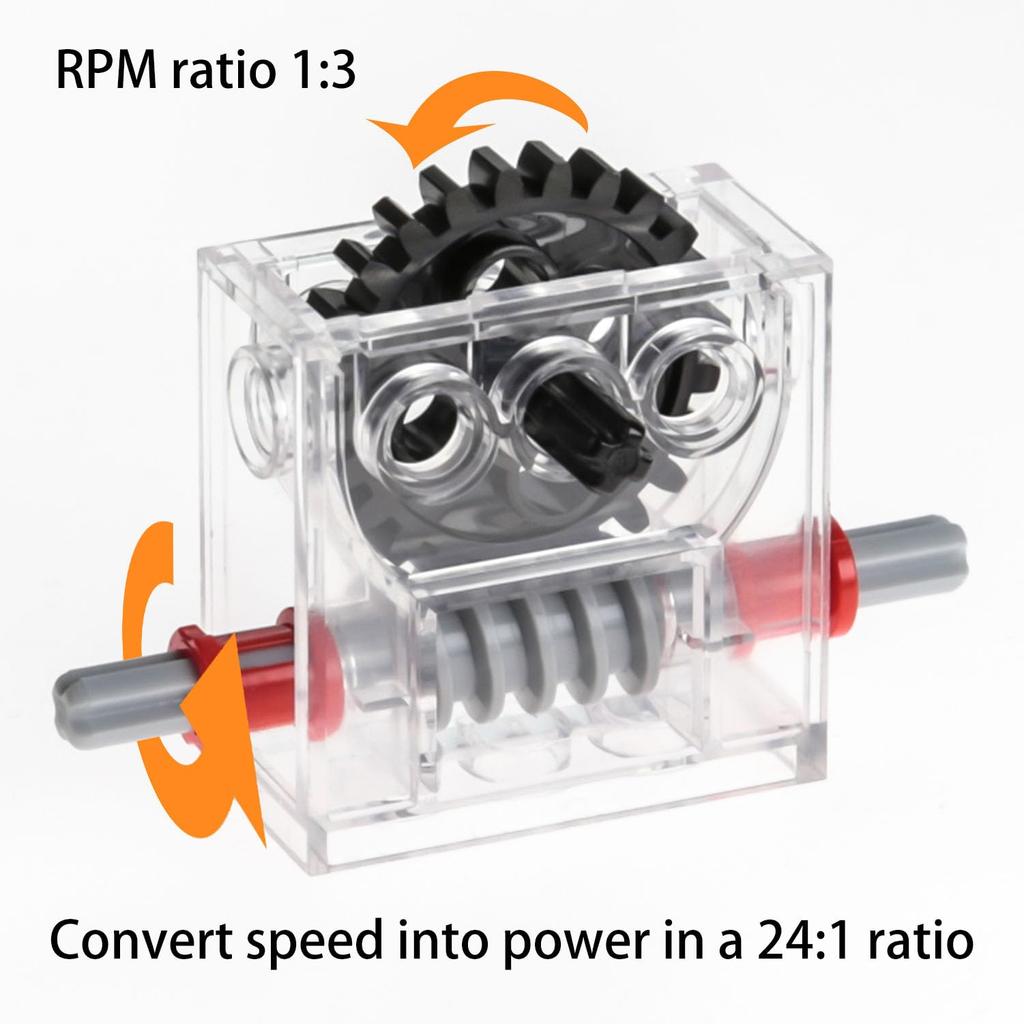 BrickBounty 3pcs 6588 Gearbox Technical Parts Power Functions Pre-Assembled STEM Building Blocks MOC Buggy Sports Car