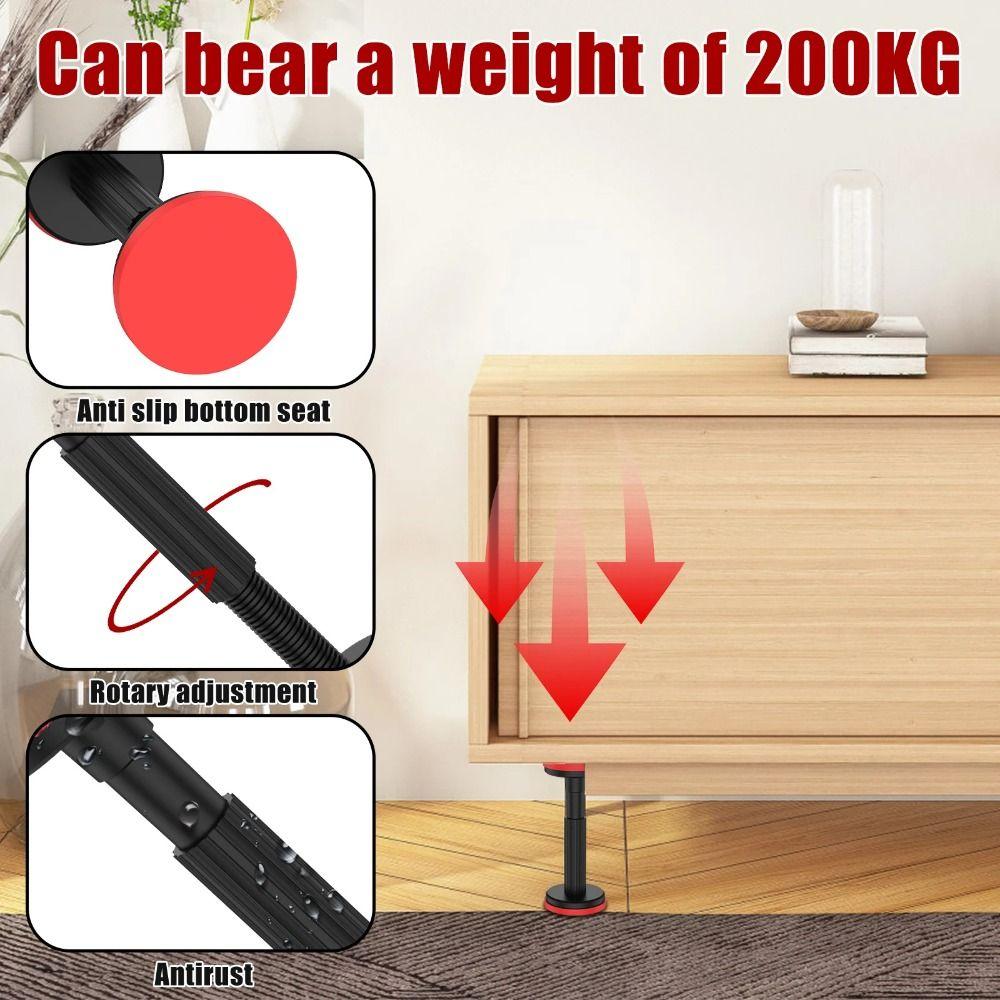 2PCS/Set Single/Double Hole Cabinet Lifting Bracket Furniture Height Leg  Heavy Furniture Lift Tool