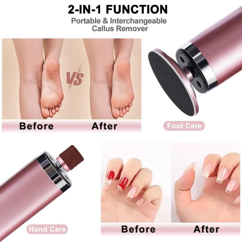 Wireless Electric Foot Callus Remover Machine Rechargeable Pedicure Tool for Dead Skin And Cuticle Removal with Replacement Sand