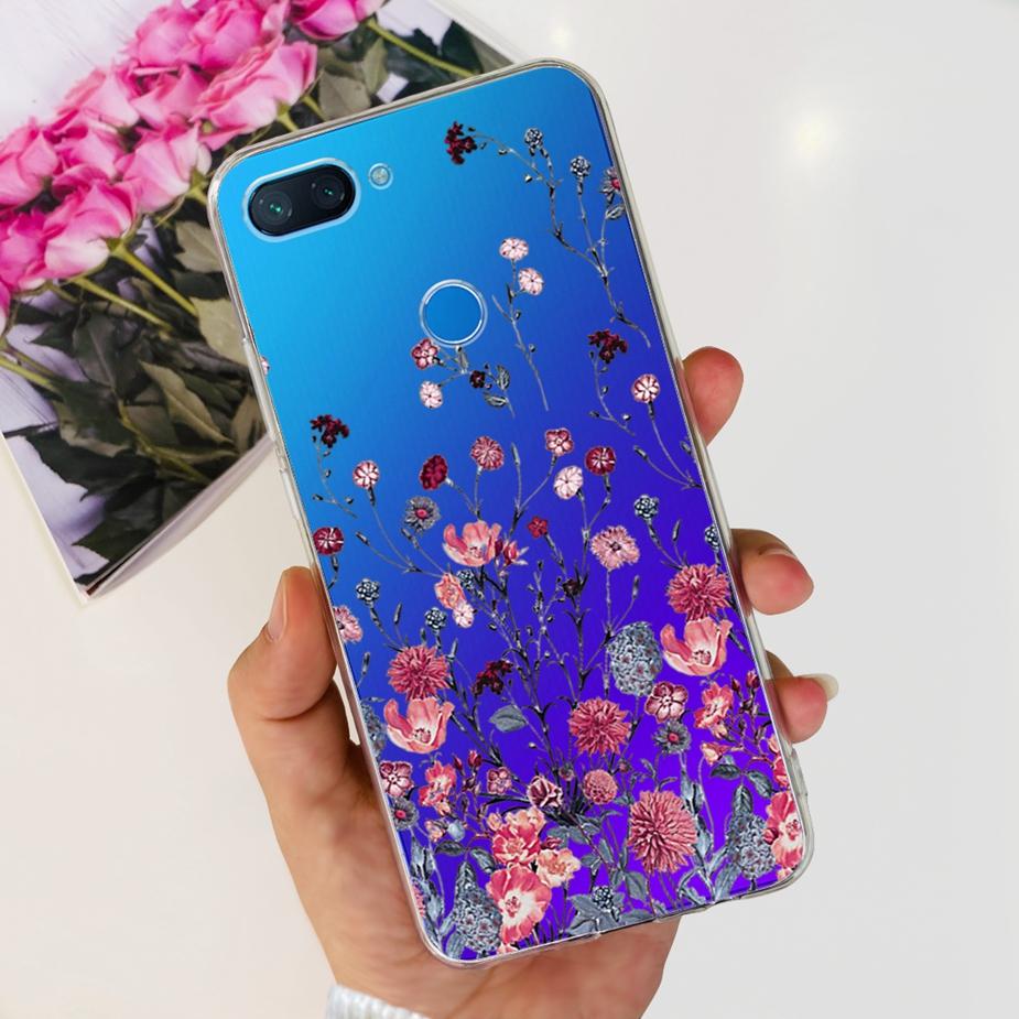 For Xiaomi Mi 8 Lite Case Cute Painted Cover Clear Silicone Phone Case For Xiaomi Mi 8 Lite 8Lite Back Cover 6.26'' Fundas Coque