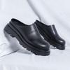 2025 Chef Men's Shoes Spring Work Special Pure Black Non-slip One-pedal Labor Insurance Tide Shoes 15963-R