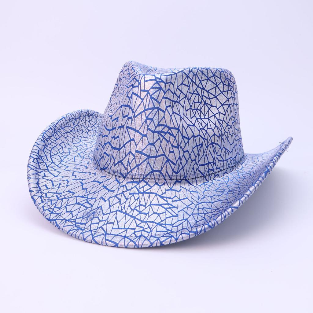 Hot Sale European And American Mesh Texture Festival Party Top Hat Men'S And Women'S Western Cowboy Hat Knight Hat