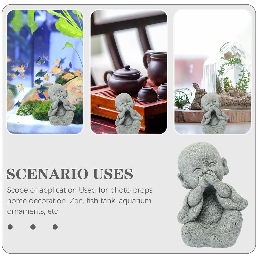 Premium Handcrafted Monk Statue Desktop Decor Dainty Detailed Smooth Finish Wear-Resistant Home Office Dorm Decoration Exquisite