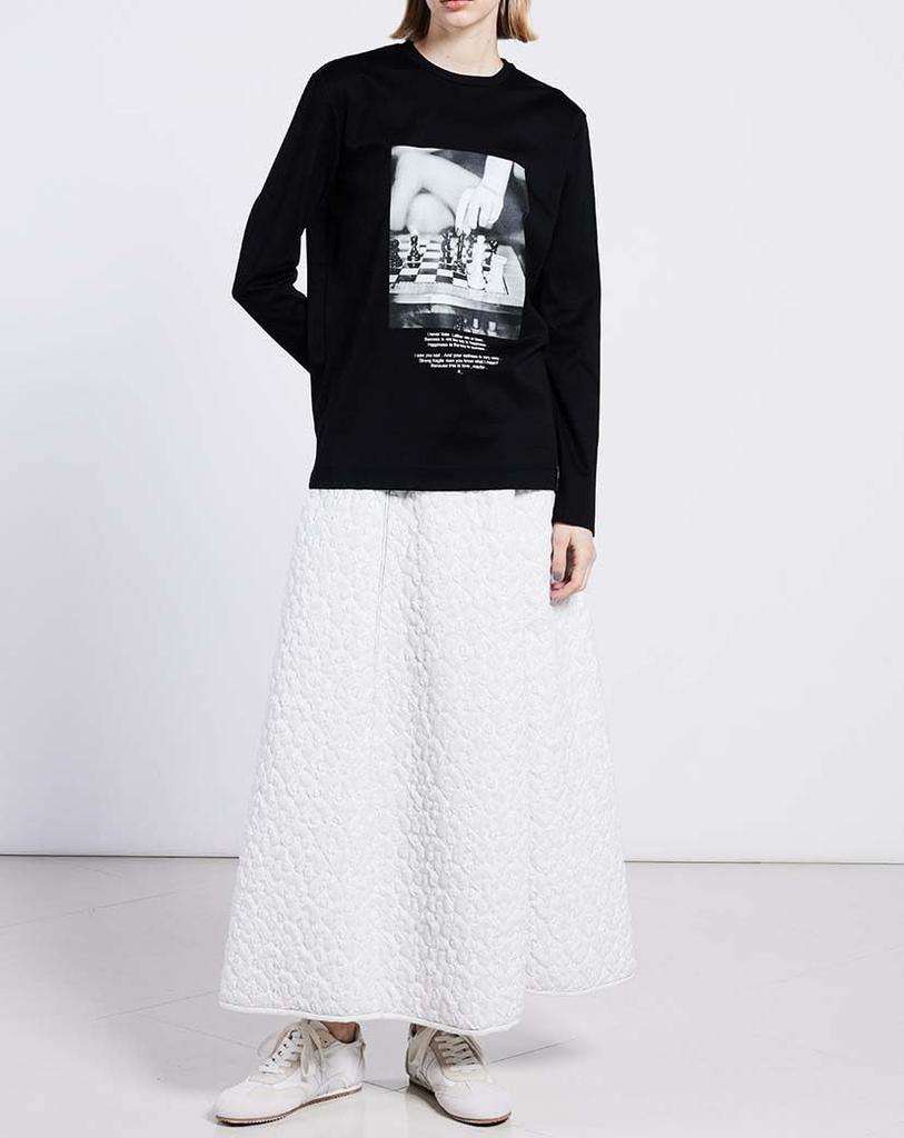 Double Standard Clothing Graphic Long Sleeve Women's T-Shirt, Black, 0208-120-251