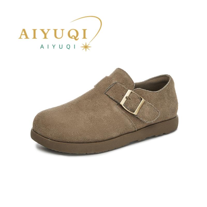 Fashion AIYUQI Women Flat Shoes 2025 New  Retro Soft Moccasins For Women Genuine Leather Large Size Sneakers Casual Shoes Female