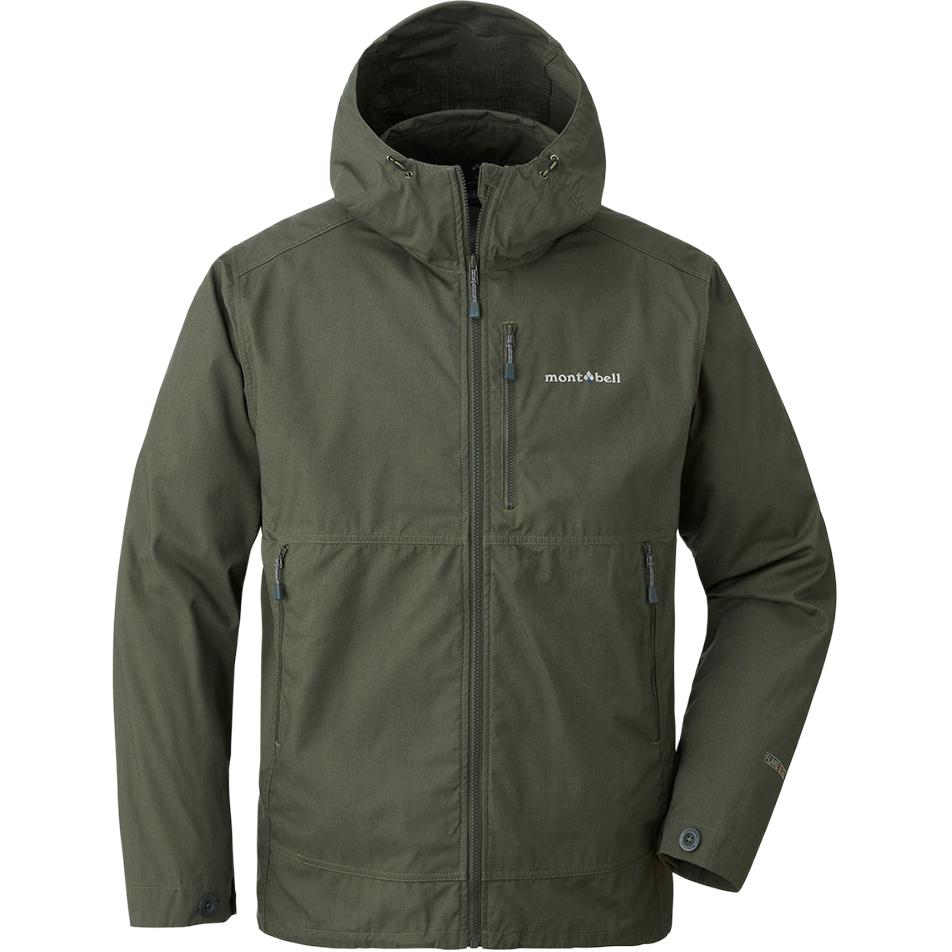 

MONTBELL Тонкая толстовка с капюшоном на молнии с длинным рукавом мужская оливковая L оливковый