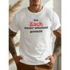 "Und Zack Wieder Unbelief Gemacht" German Quote, Casual Short Sleeve Crew Neck, Lightweight Summer Tee with Unique Graphic Design