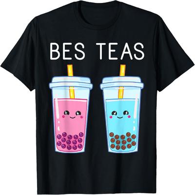 Bubble Tea Boba Tapioca Beads Milk Drink Kawaii Friend T-Shirt