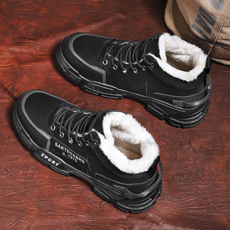 Stivali da neve invernali per uomo Donna Tieni al caldo scarpe di cotone Scarpe da trekking all'aperto Peluche caldo stivaletto alto alla caviglia Sneakers da uomo