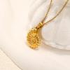 18K Gold Titanium Seashell Necklace - Ocean Life Series Clavicle Chain Pendant