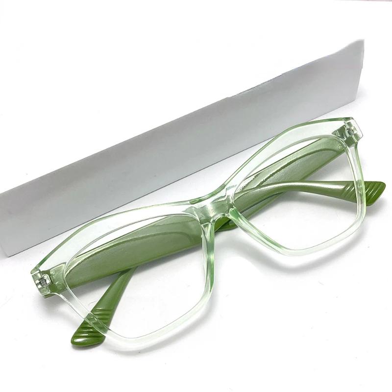 3 Colors Women's Trendy Reading Glasses Fashion Blue Light Blocking Hyperopia Eyewear for Men Ladies Square Far Sight Eyeglasses