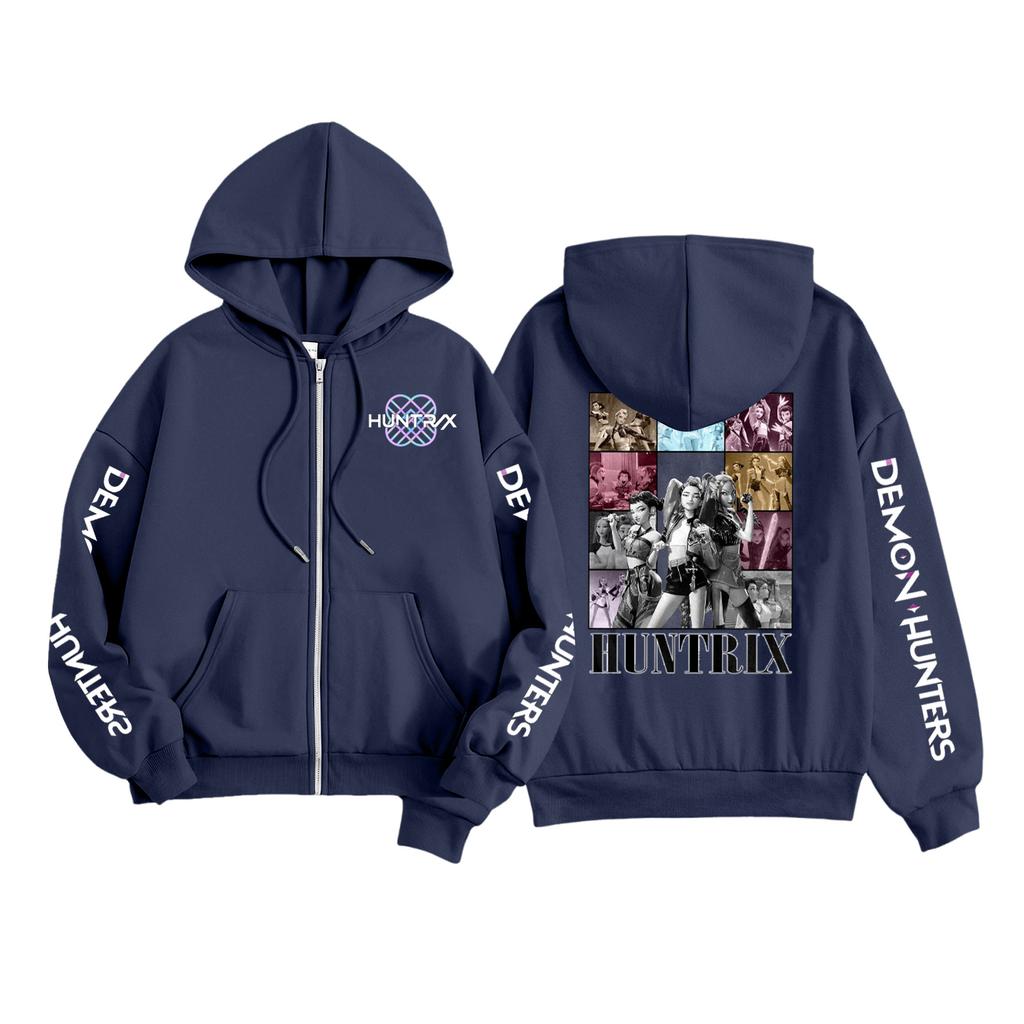 Kids Fashion Women's Lightweight Long Sleeve Zipper Hoodie Printed Hoodie With Pockets