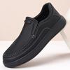 Fashion New Fashionable Versatile Casual Leather Shoes Branded Men's Business Office Leather Shoes Flat Bottomed Comfort Walking Loafers