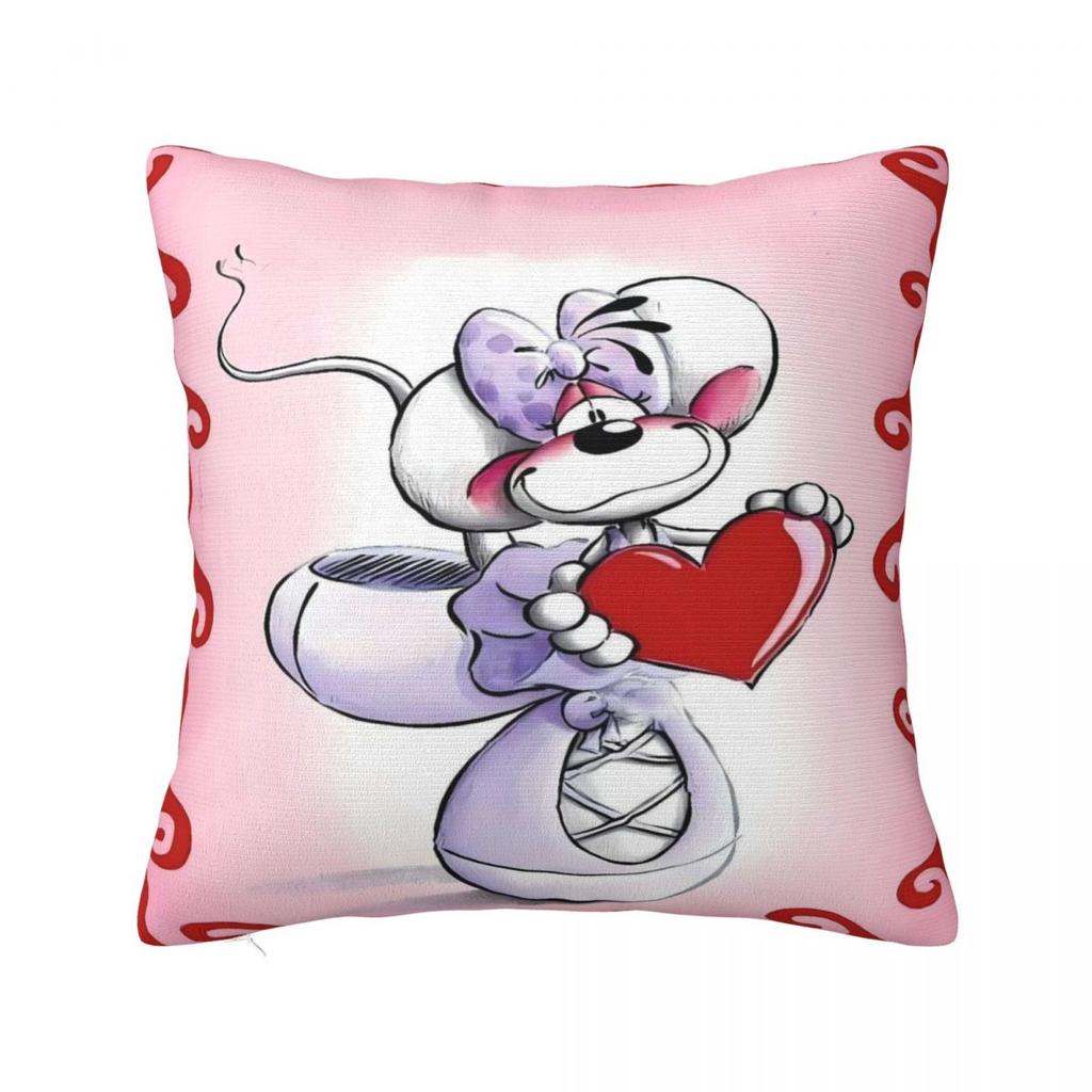 Diddl Diddlina Pillow Case Cushion Cover Soft Graphic Pillow Cover Vintage Pillowcases For Sofa Home Decorative